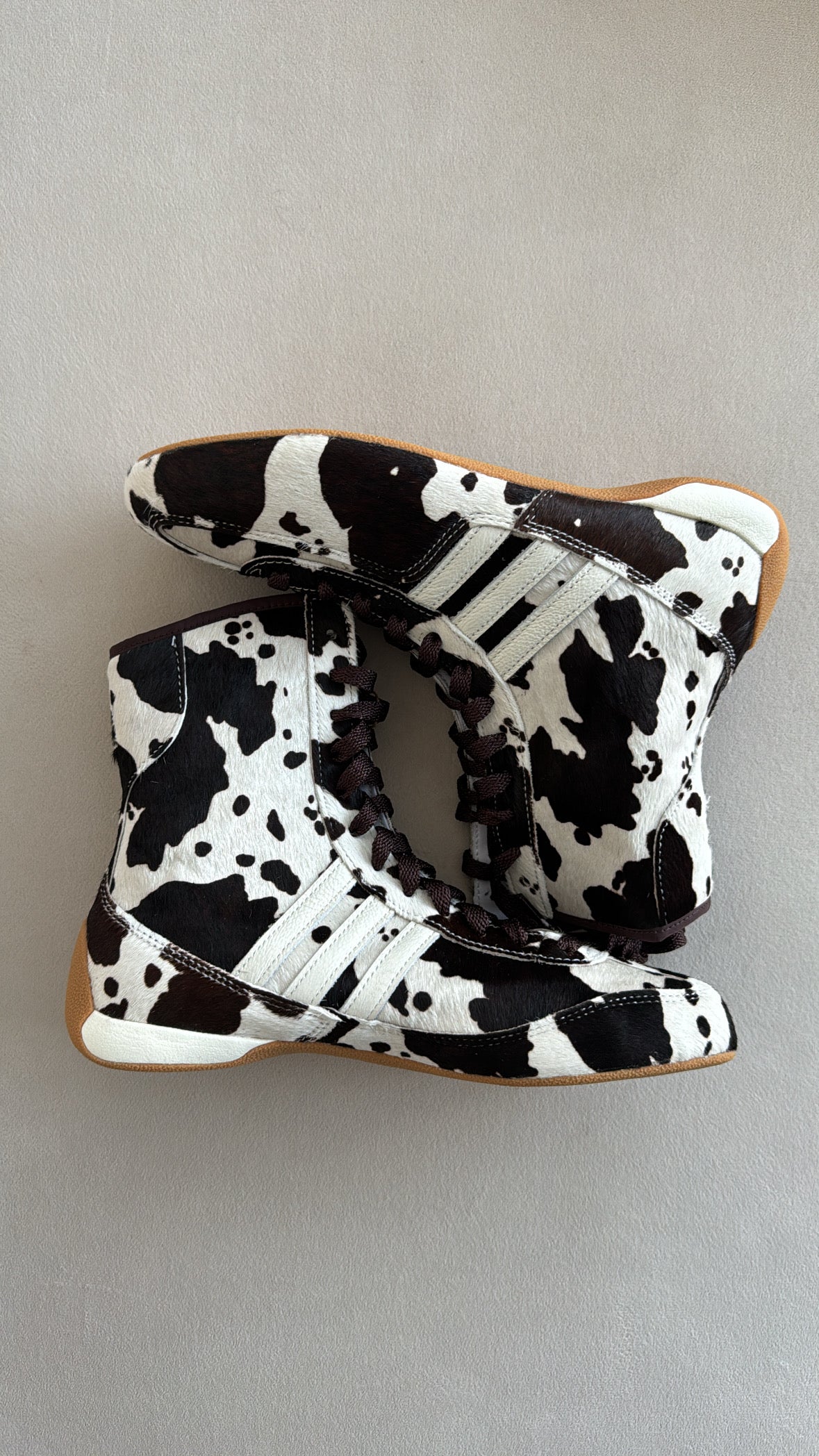 Adidas boots cow print
