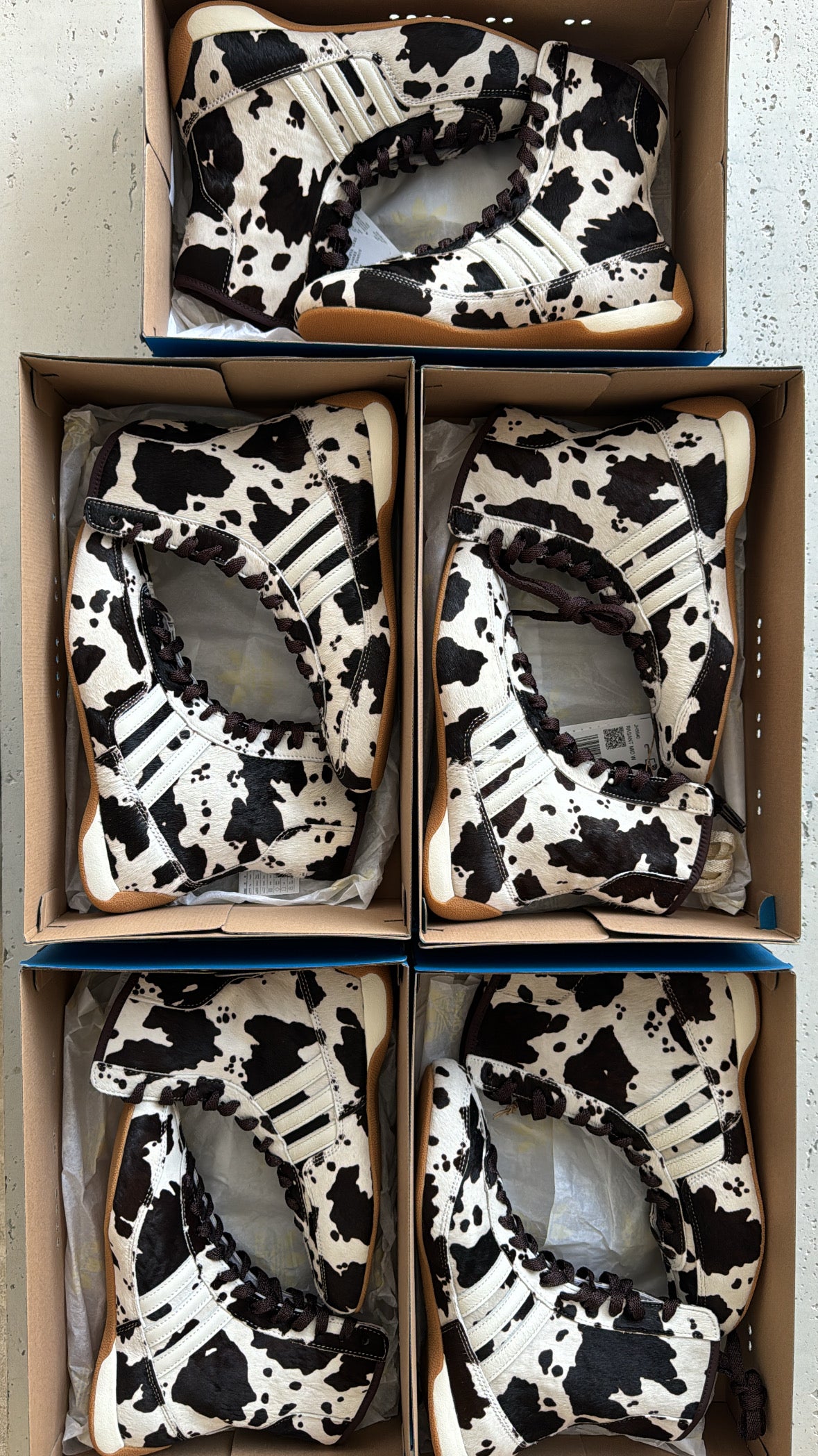 Adidas boots cow print