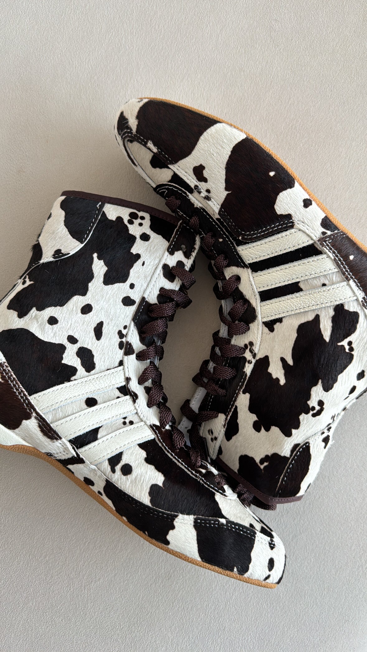 Adidas boots cow print