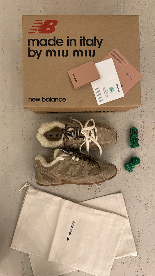 New Balance X Miu Miu 530 SL bleached leather sneakers