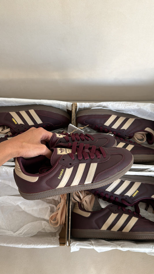 Adidas Samba dark maroon