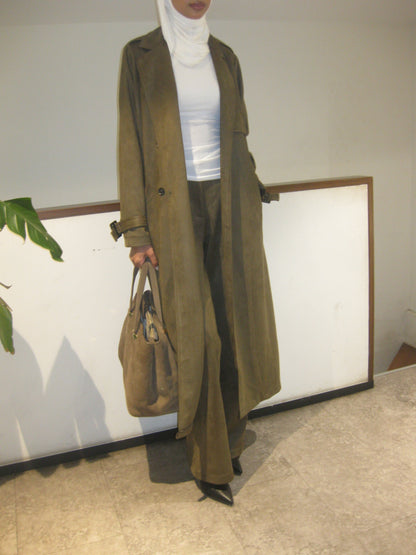 Suede Coat Set