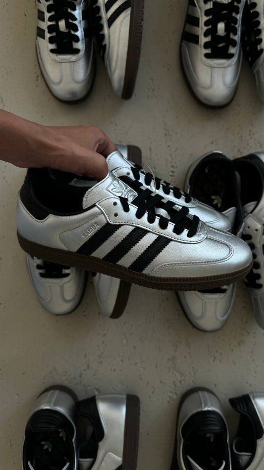 Adidas Samba OG metallic silver